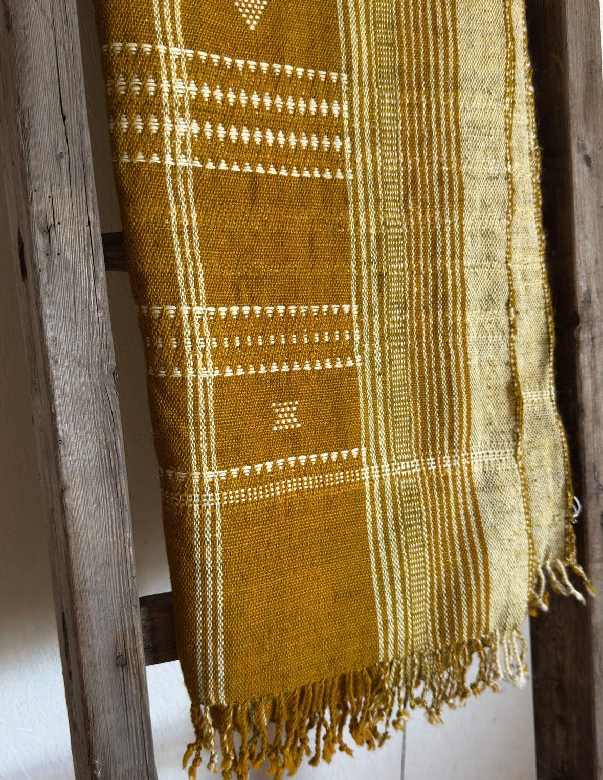 Marigold Indian Wool Coverlet