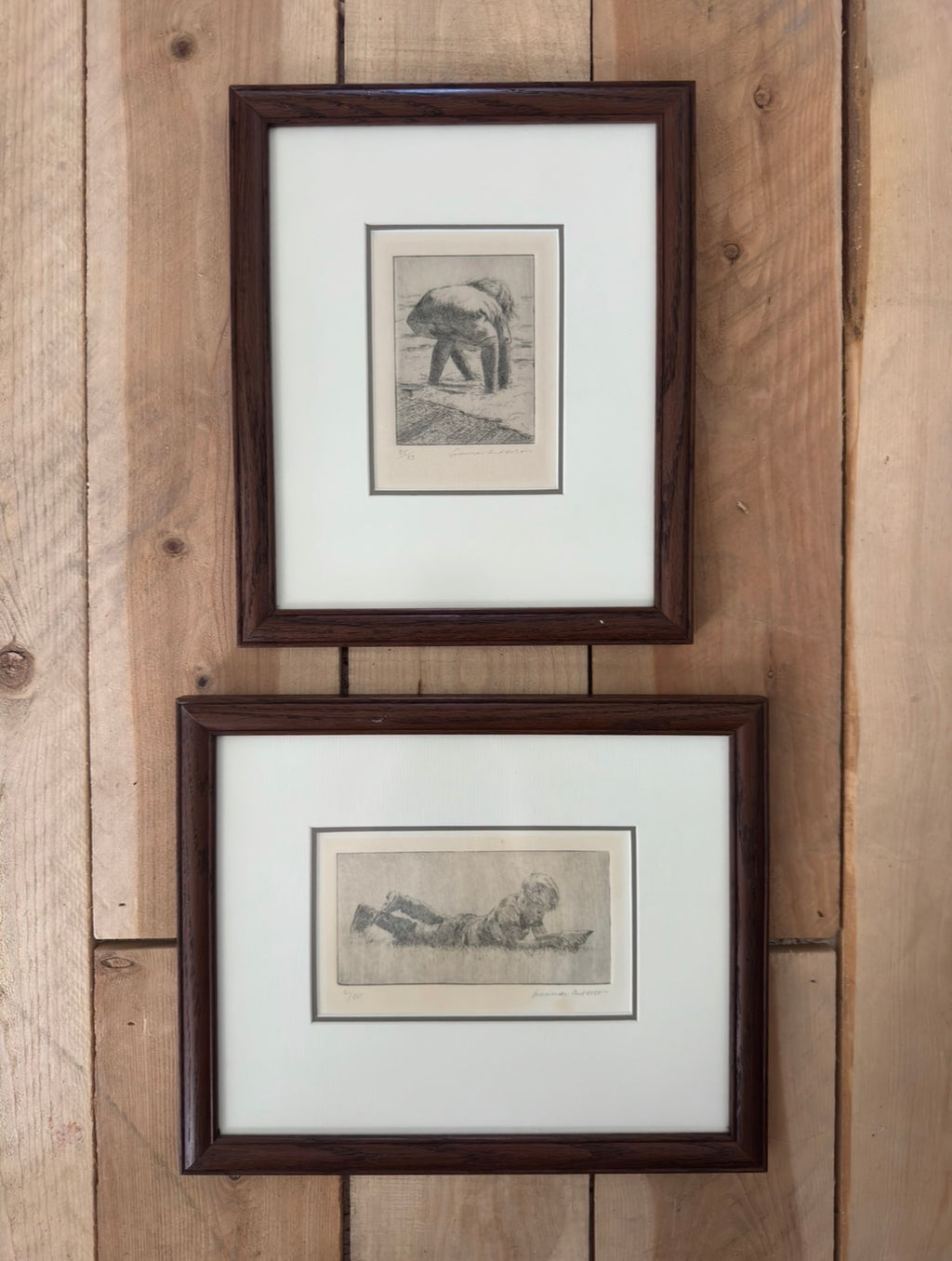 Vintage Childhood Etching Prints