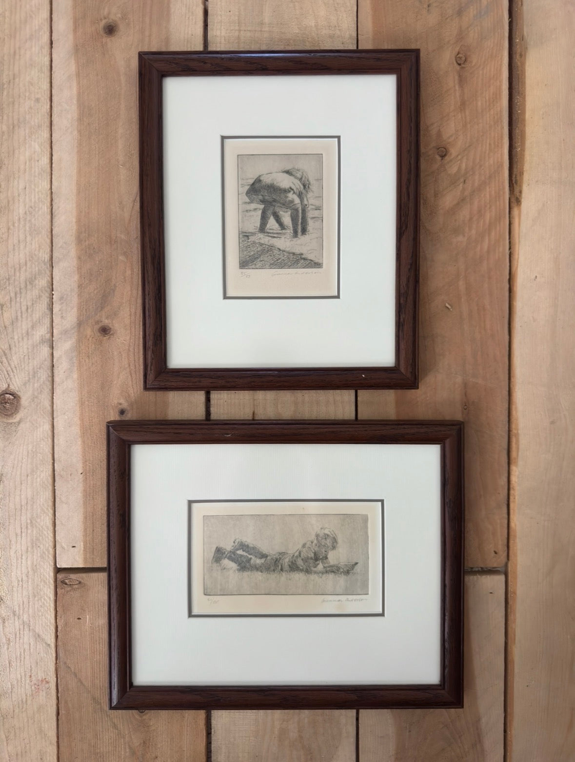 Vintage Childhood Etching Prints