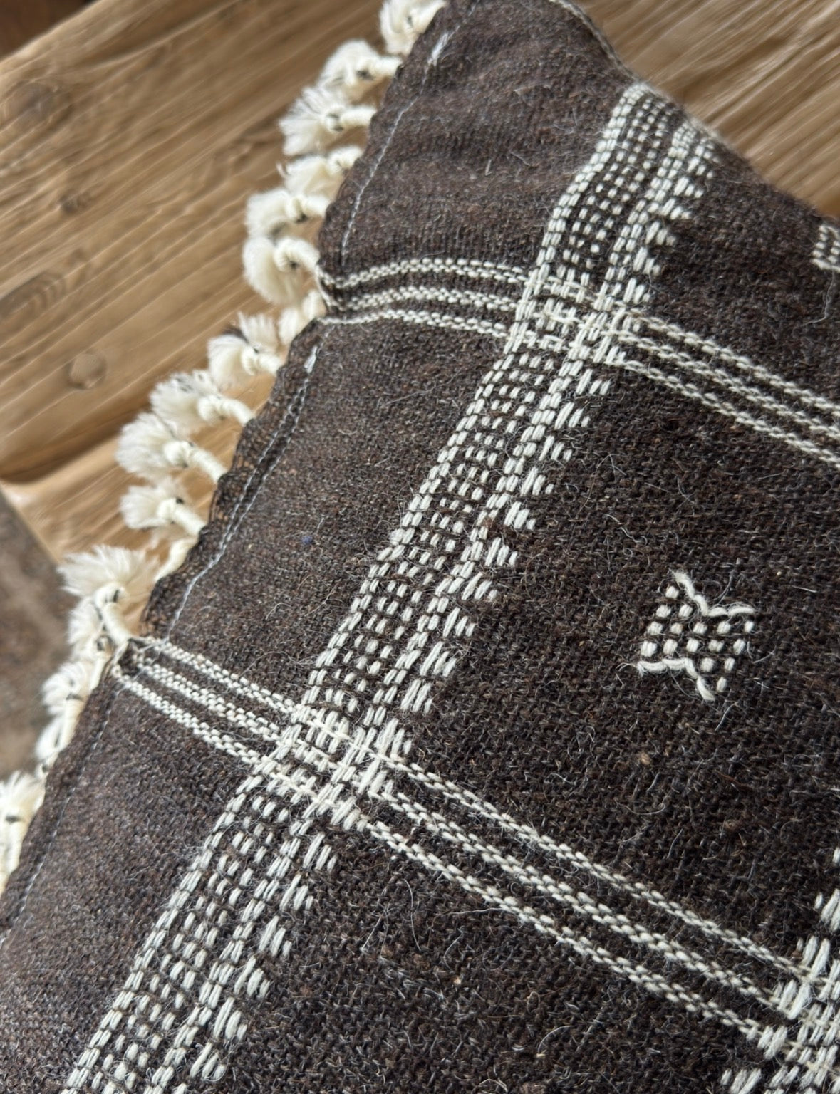 Charcoal Indian Wool Pillow