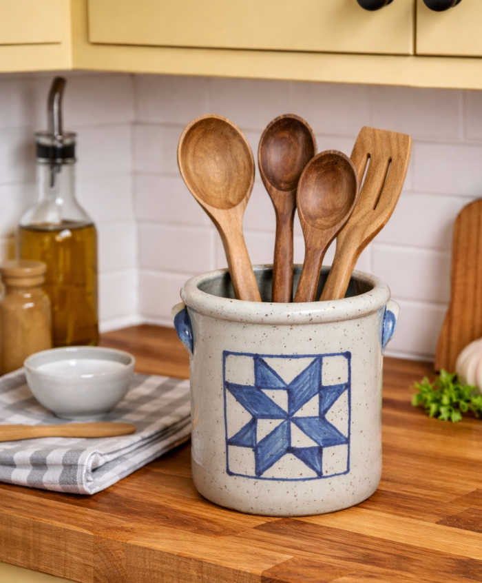 Barn Quilt Crock
