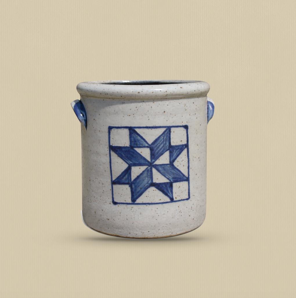Barn Quilt Crock