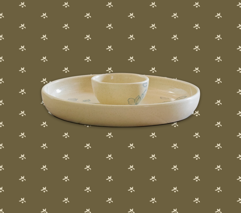 Femme Ceramic Chip & Dip Bowl