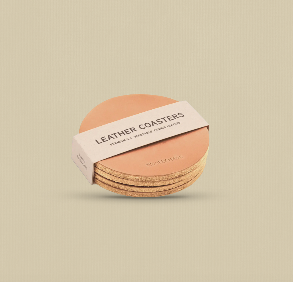 USA Made Leather Coasters