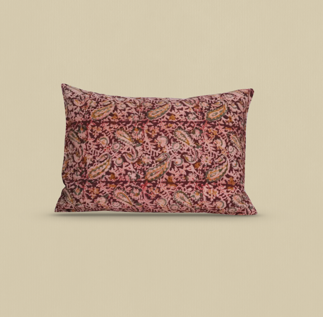 Tara Kalamkari Lumbar Pillow