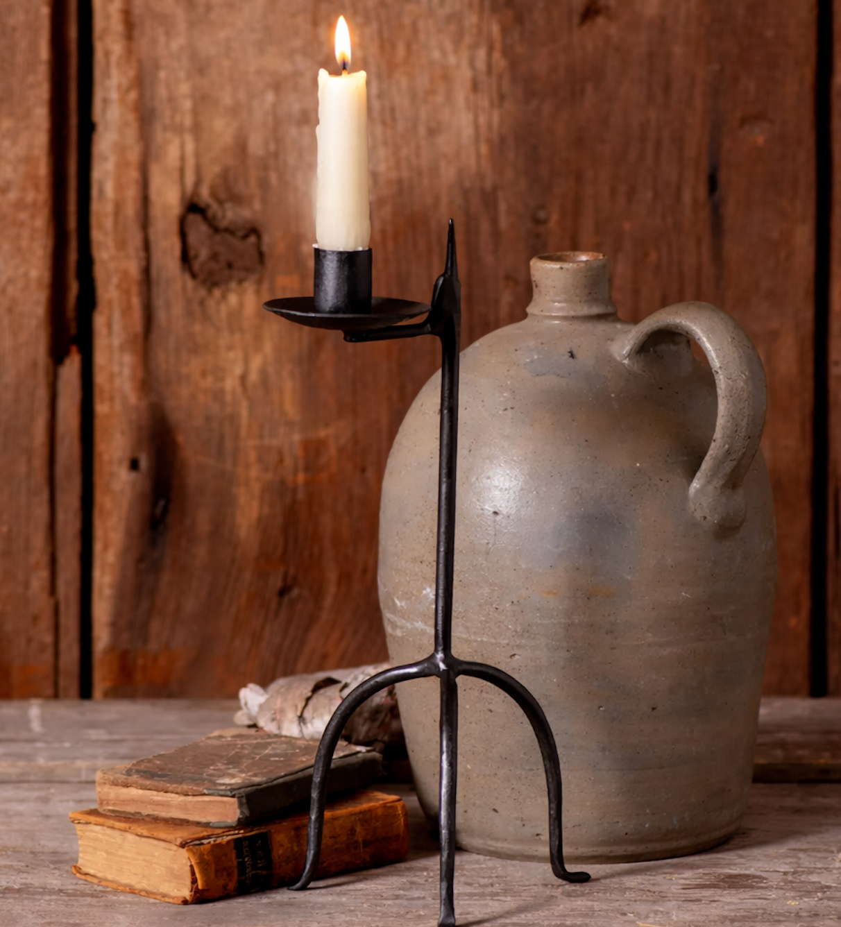 Primitive Iron Candle Holder