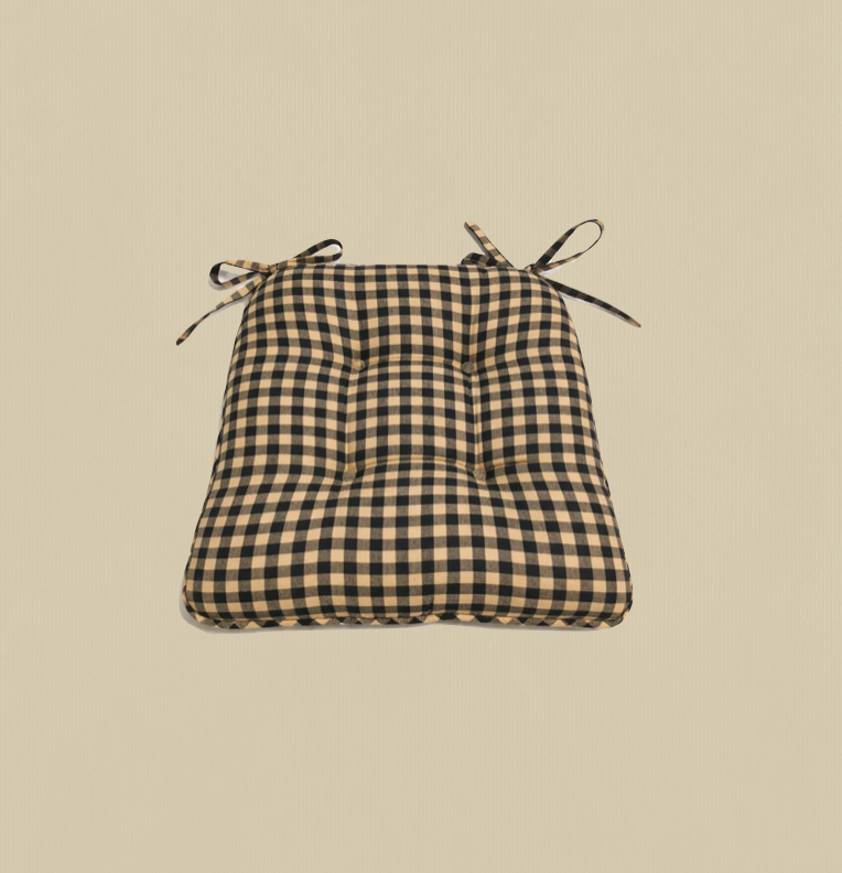 Country Gingham Chair Pad