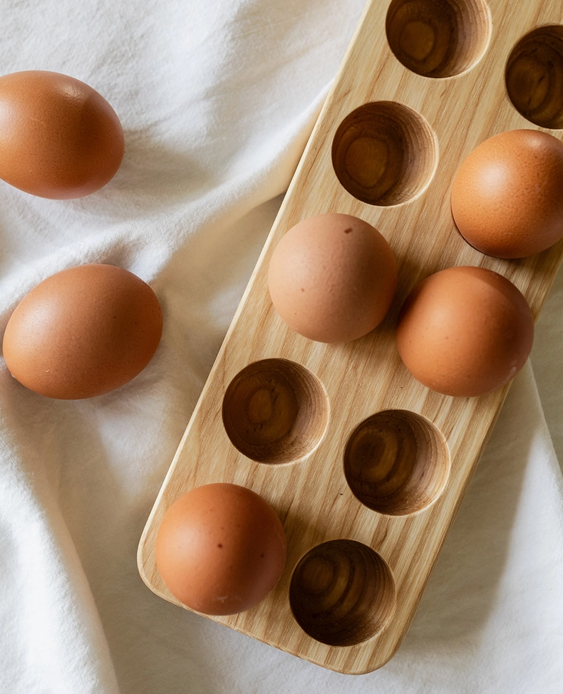 Farmhouse Wooden Egg Holder