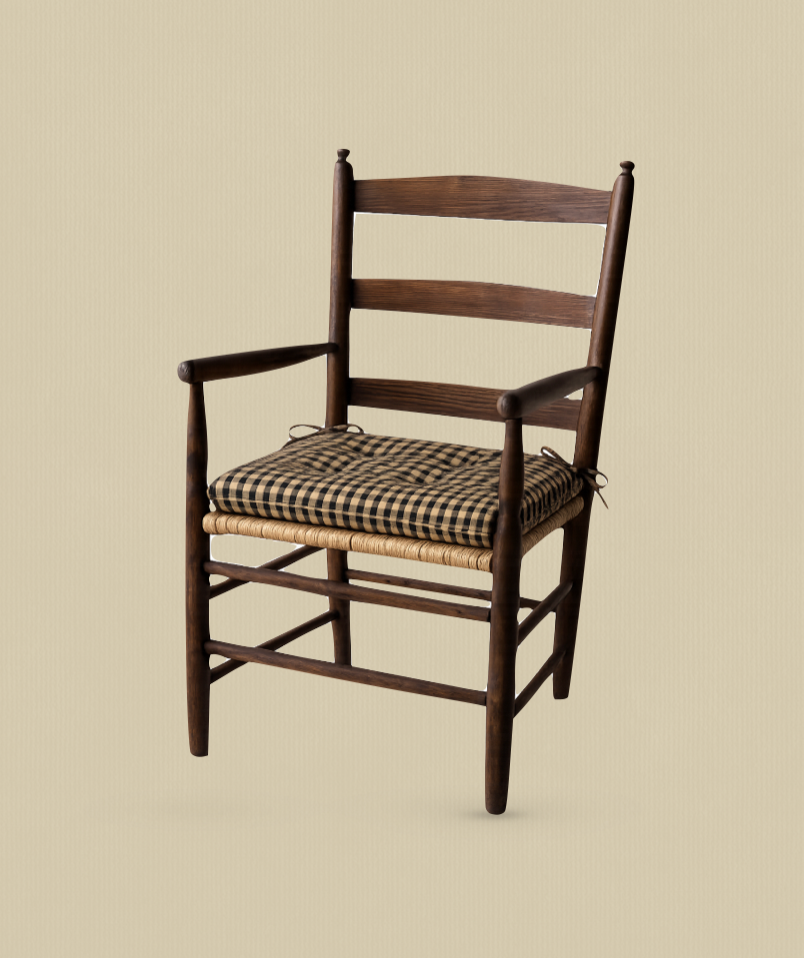 Country Gingham Chair Pad
