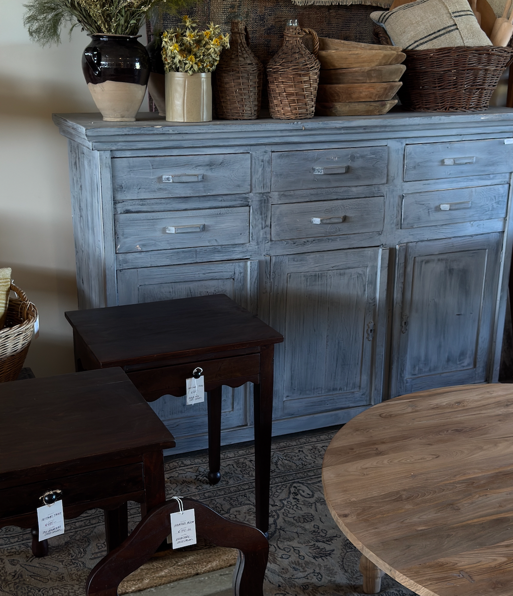 Weathered Dusty-Blue Sideboard