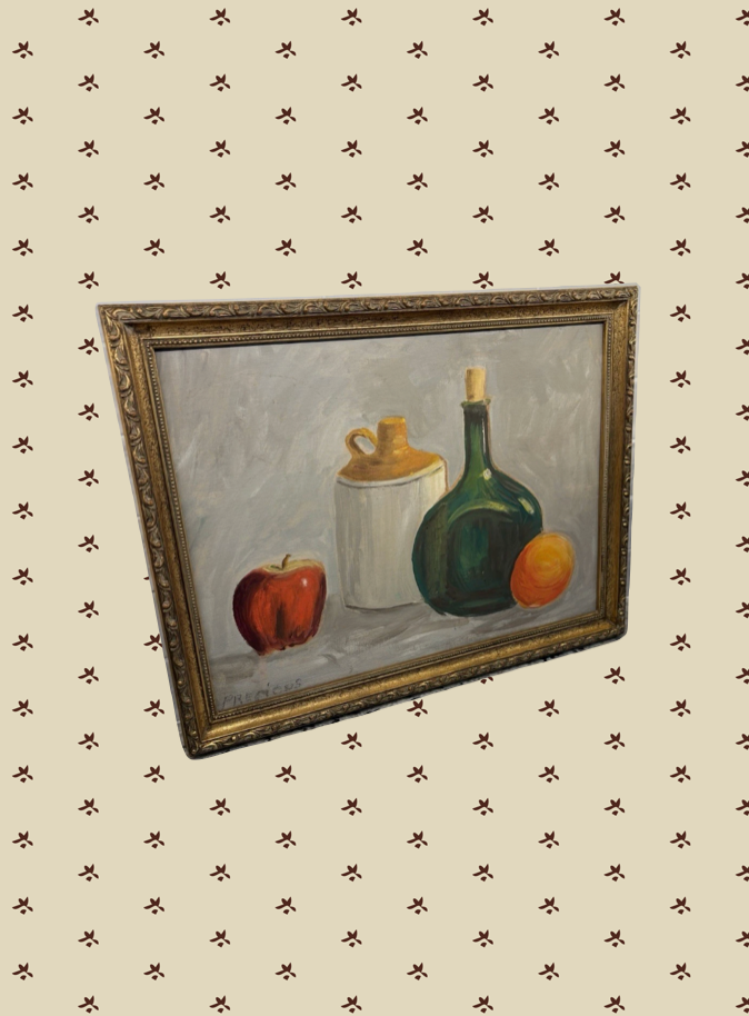 Found Fruit and Jug Still Life