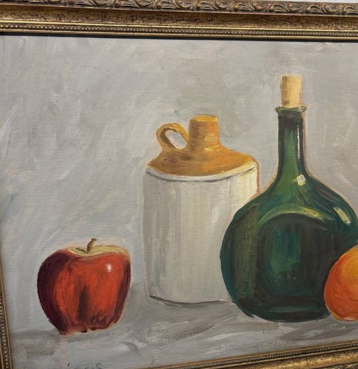 Found Fruit and Jug Still Life