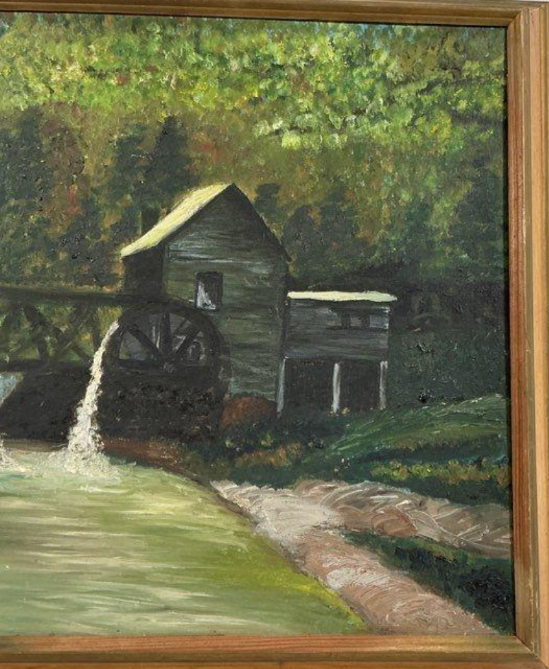 Old Water Mill Oil Painting