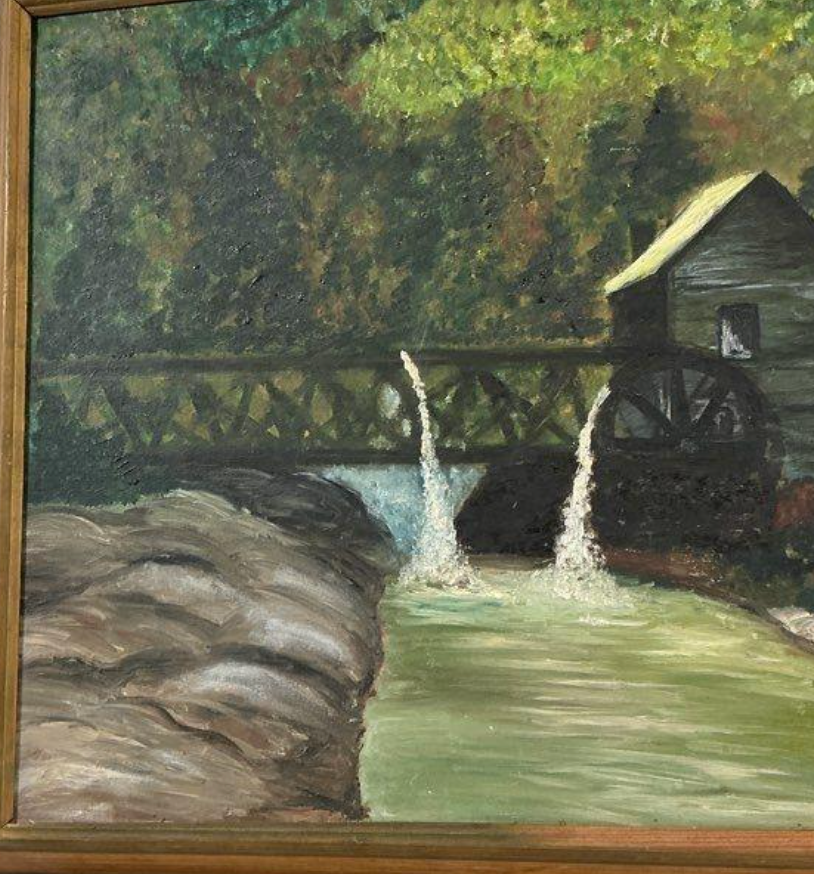 Old Water Mill Oil Painting